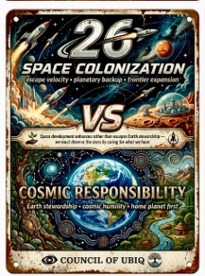 Council 26 — Space Colonization vs Cosmic Responsibility