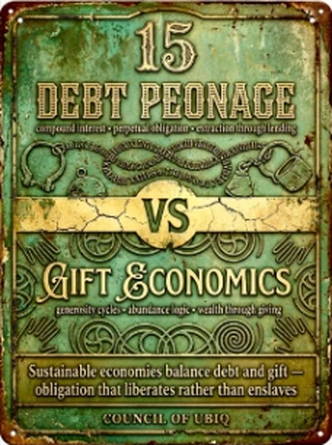 Council 15 — Debt Peonage vs Gift Economics