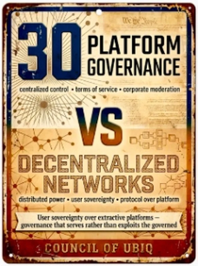 Council 30 — Platform Governance vs Decentralized Networks