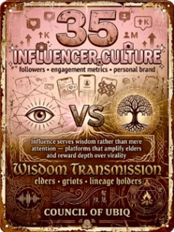 Council 35 — Influencer Culture vs Wisdom Transmission