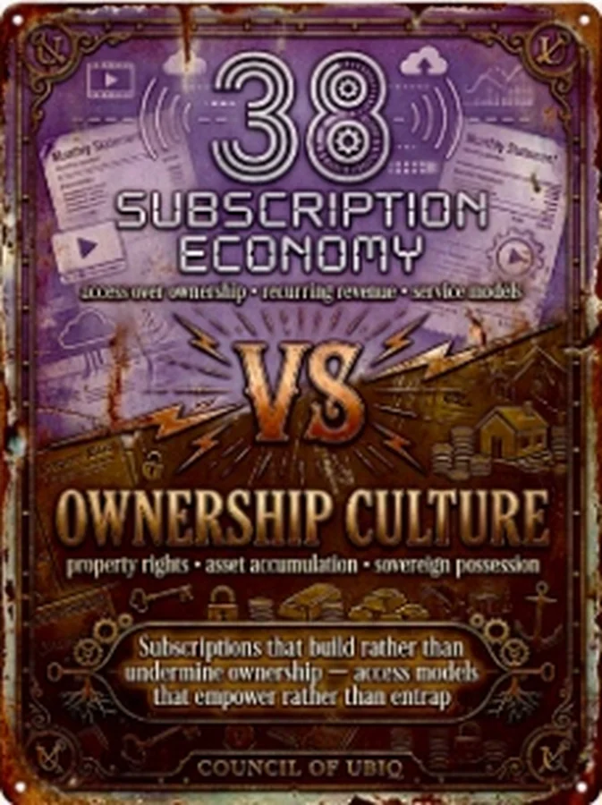 Council 38 — Subscription Economy vs Ownership Culture