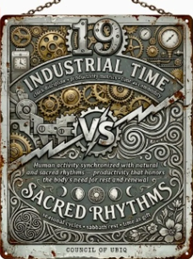 Council 19 — Industrial Time vs Sacred Rhythms