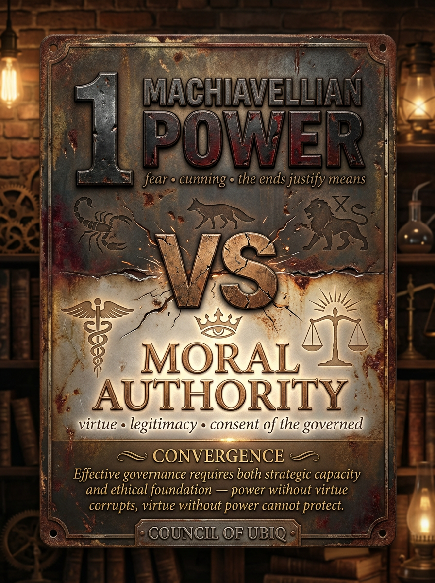 Council 1: Machiavellian Power vs Moral Authority