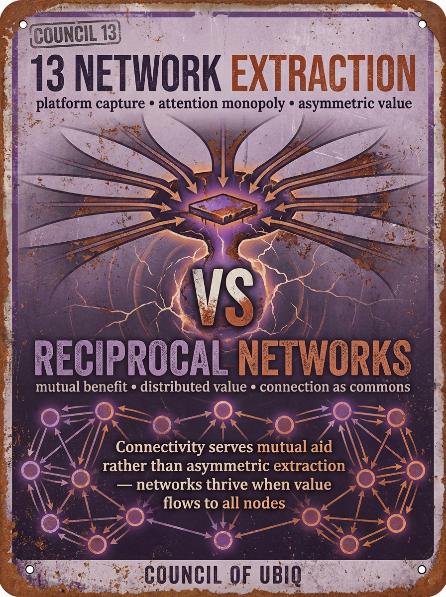 Council 13: Network Extraction vs Reciprocal Networks