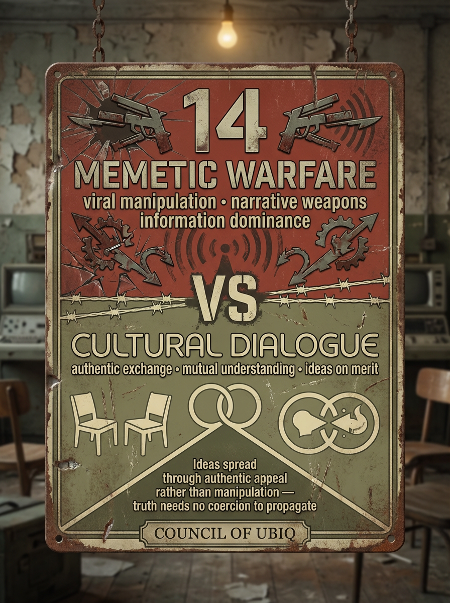 Council 14: Memetic Warfare vs Cultural Dialogue