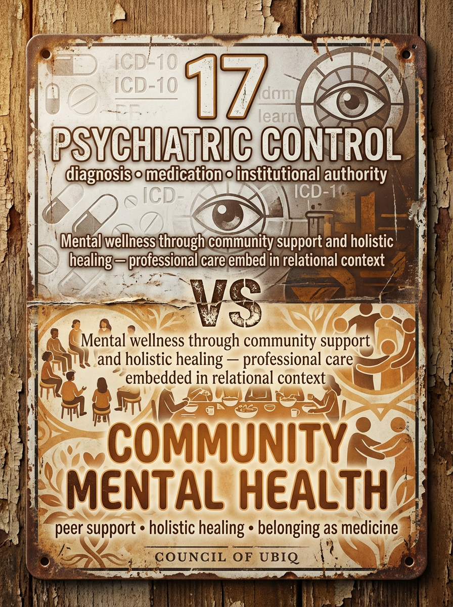 Council 17: Psychiatric Control vs Community Mental Health