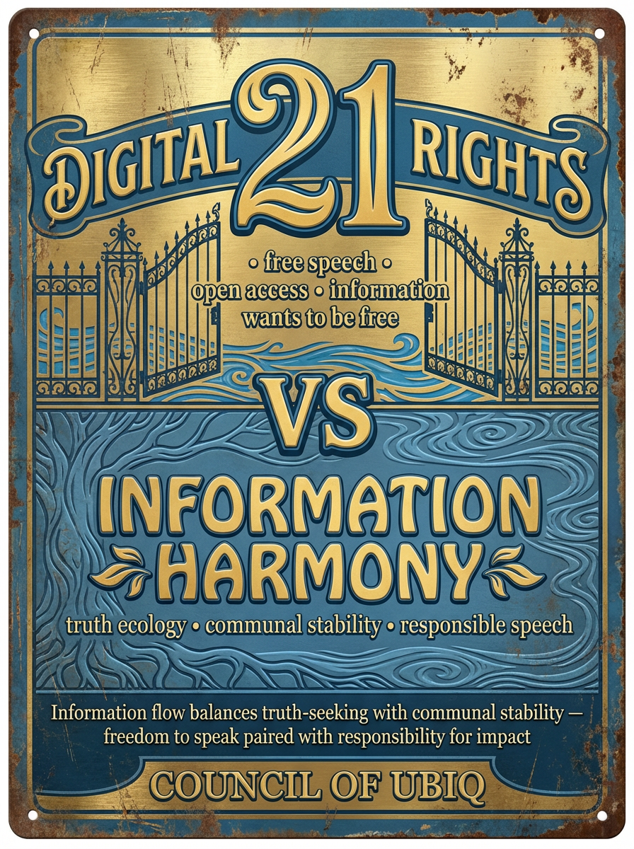 Council 21: Digital Rights vs Information Harmony
