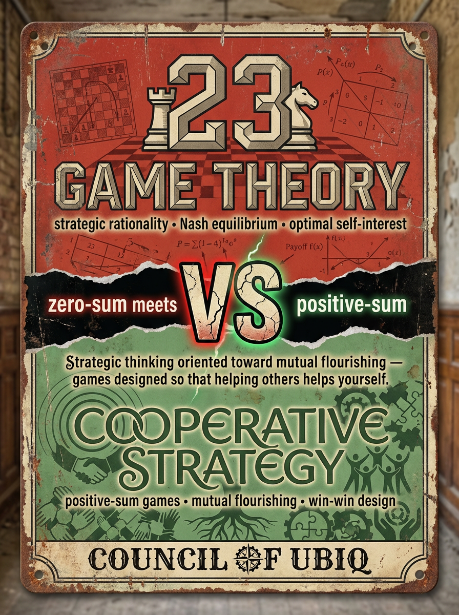 Council 23: Game Theory vs Cooperative Strategy