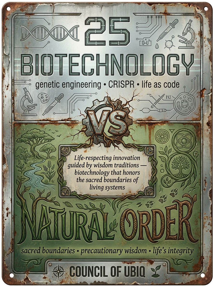 Council 25: Biotechnology vs Natural Order