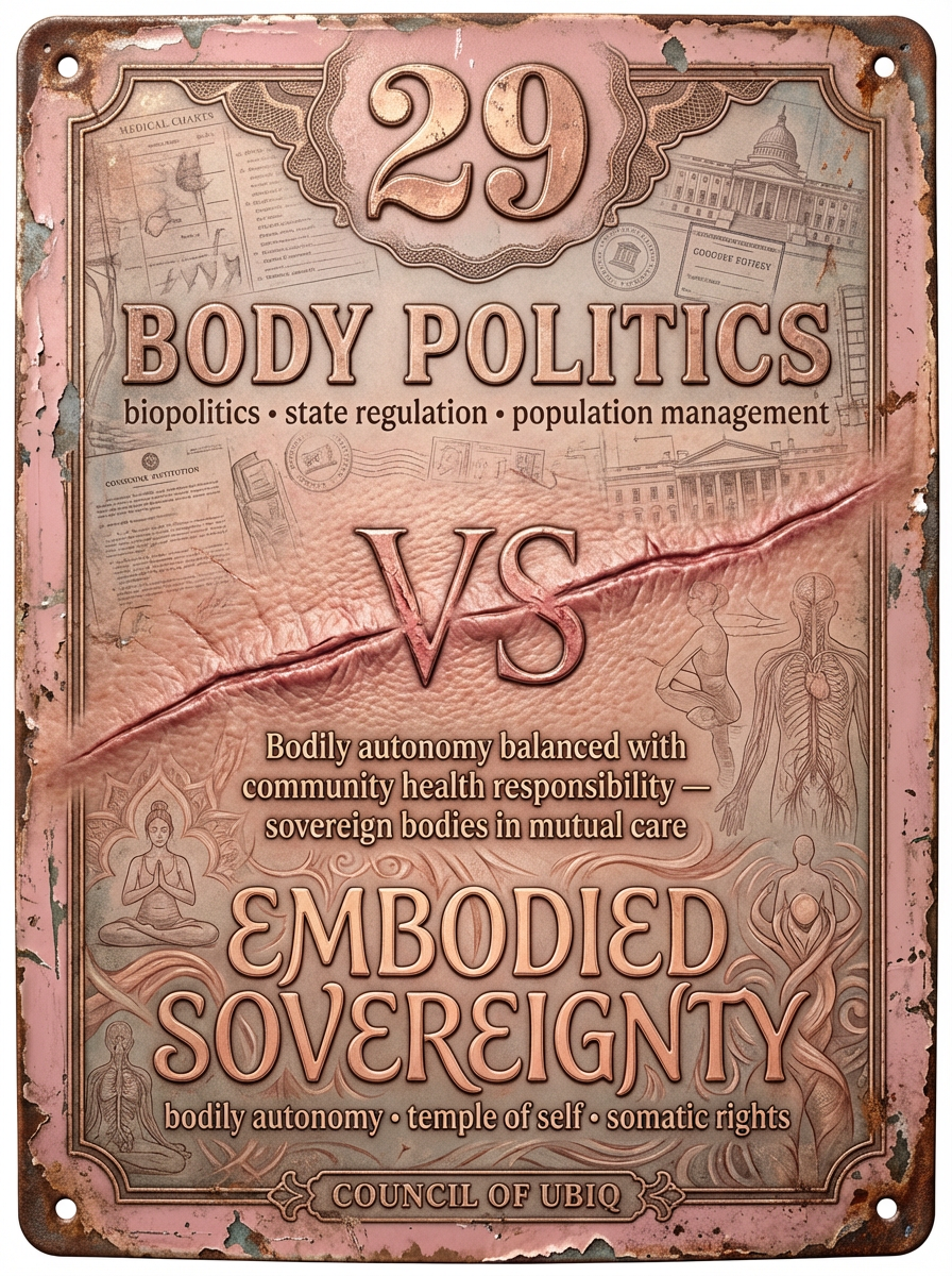 Council 29: Body Politics vs Embodied Sovereignty