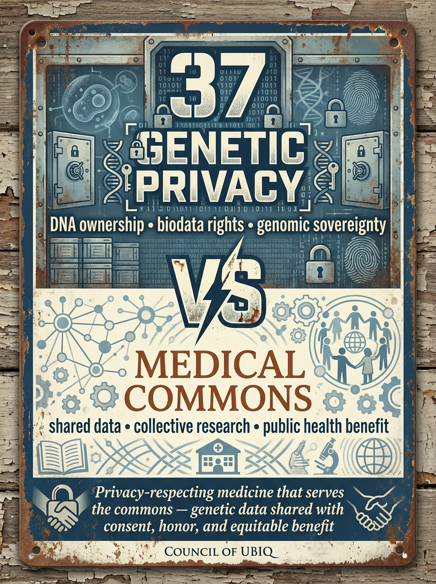 Council 37: Genetic Privacy vs Medical Commons