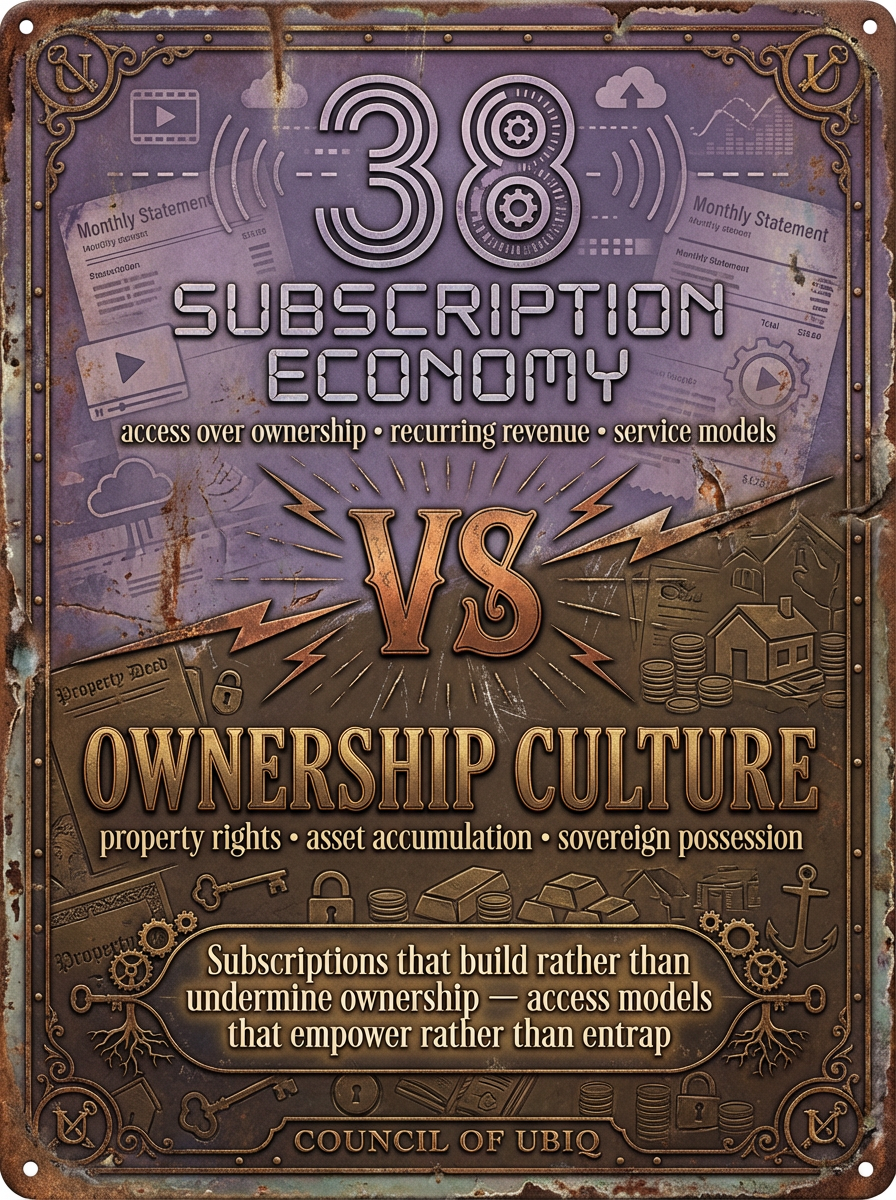 Council 38: Subscription Economy vs Ownership Culture