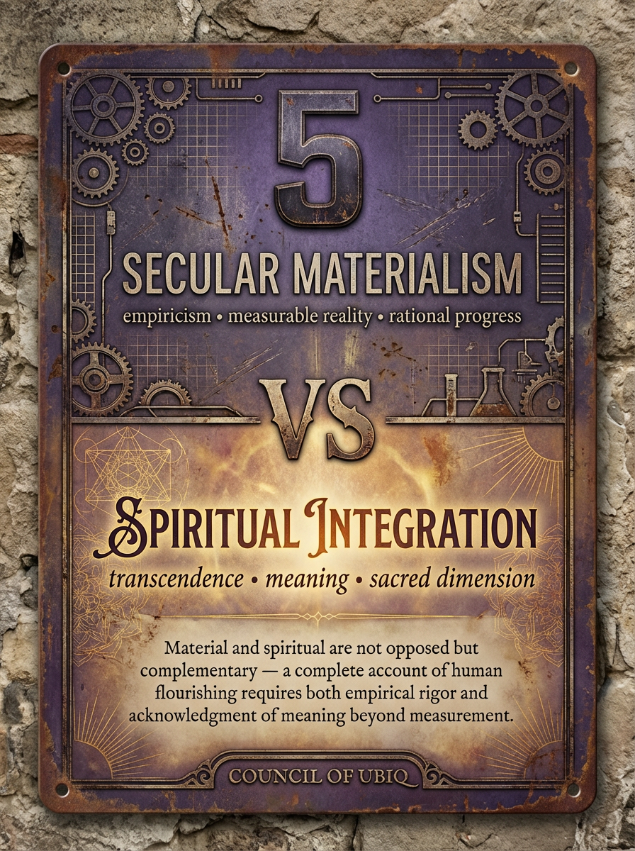 Council 5: Secular Materialism vs Spiritual Integration